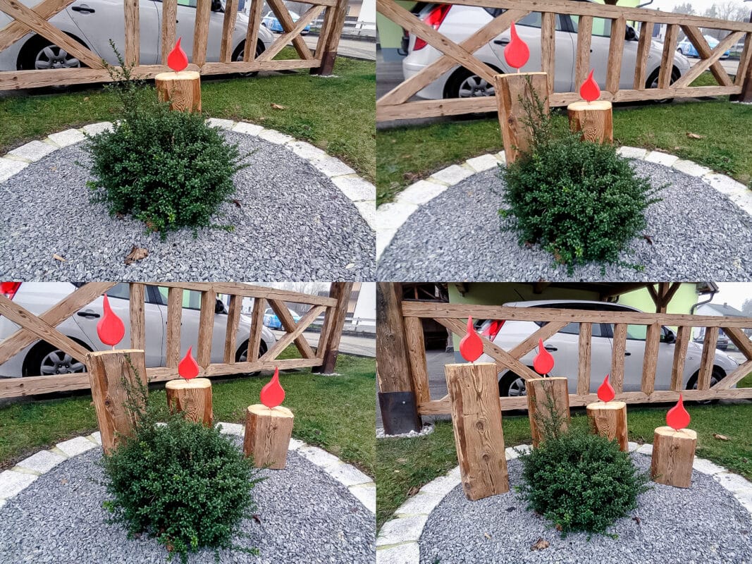Sortimente Altholz - Dekosäulen für den Advent für Outdoor